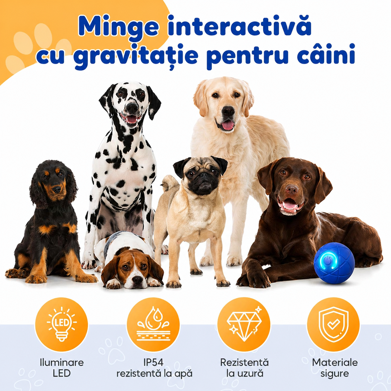 Mingea Interactivă pentru Căței